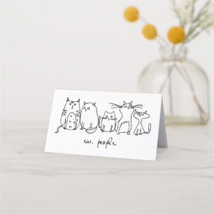 Cartão De Mesa Ew, Pessoas Engraçadas, Amantes De Gato