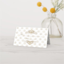 Cartão De Mesa Excelente Dourado charmoso Gatsby Art Deco 1920 Ca