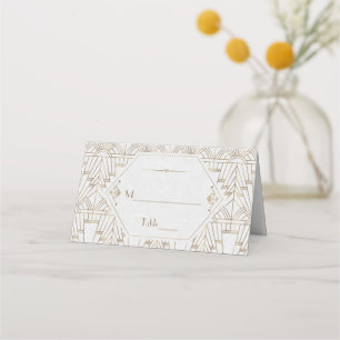 Cartão De Mesa Excelente Dourado Real Gatsby Wedding