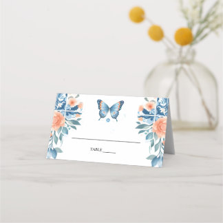 Cartão De Mesa Família Azul Tiara Latina Girly Espanhola Quincean