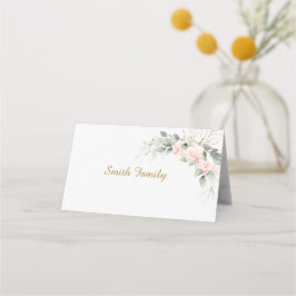 Cartão De Mesa Família BlushFloralWedding-Place