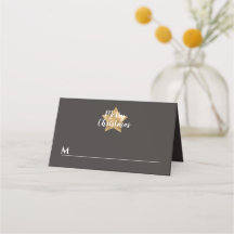 Feliz Natal Estrela Dourada Marrom