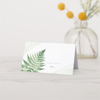 Cartão De Mesa Fern Verde Minimalista