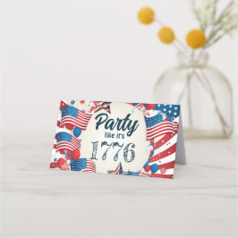 Cartão De Mesa Festa de 4 de julho
