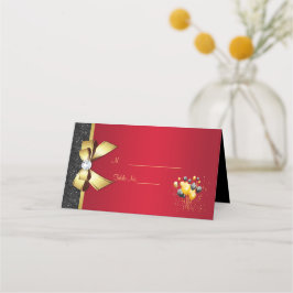 Cartão De Mesa Festa de aniversário de Elegância Romântica