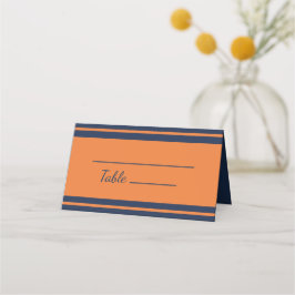 Cartão De Mesa Festa de aniversário Marinho Laranja Azul Estirpad