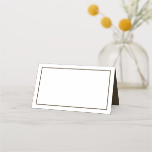 Cartão De Mesa Festa de casamento Mínima Branco Moderno