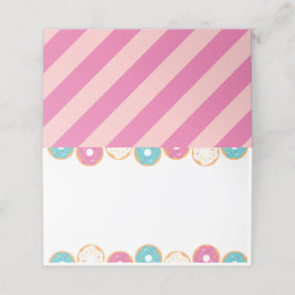 Cartão De Mesa Festa de Rosquinha de Aniversário da Menina - Cart