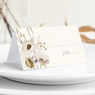 Cartão De Mesa Flor Silvestre Caprichosa | Casamento Dobrado Marf