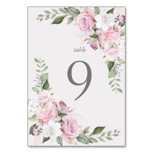 Cartão de Mesa floral elegante para rosa Garden