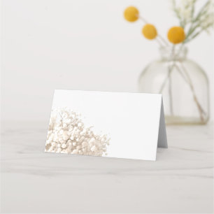 Cartão De Mesa flores brancas de gipsófila