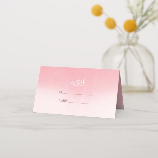 Cartão De Mesa Flores Brancas E Quadro (Frente)