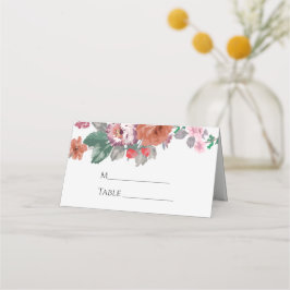 Cartão De Mesa Flores Coloridas da primavera