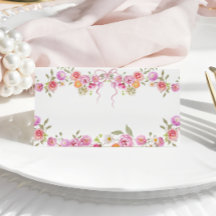 Flores de Aquarela Arco de flor selvagem rosa