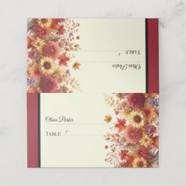 Cartão De Mesa Flourish Watercolor Floral Creme Floral Place C