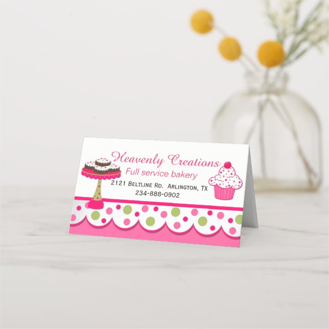 Cartão De Mesa Folha bonito de Negócios/Cartão de Lealdade (Frente)