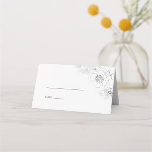 Cartão De Mesa Folhagem Botânica Ilustração Local