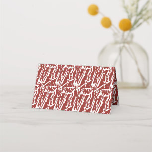 Cartão De Mesa Formas de abstrato vermelho e laranja se misturam
