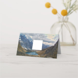 Cartão De Mesa Foto de Montanhas Alpinas Cênicas