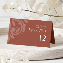 Cartão De Mesa Foto Elegante Minimalista Lush Siena Wedding