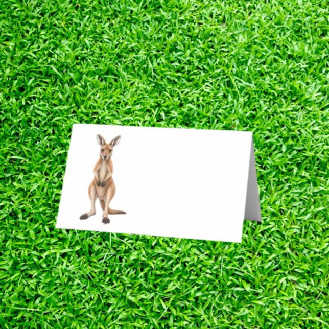 Cartão De Mesa G Dia adorável canguru (Our adorable kangaroo place cards are easy to set up, customizable to your event,)