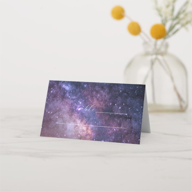 Cartão De Mesa Galaxy Celestial Space Cosmos Stars Casamento (Frente)