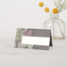 Cartão De Mesa Garden Hellebore Wood e White Placecard
