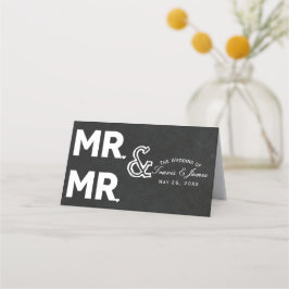 Cartão De Mesa Giz de Lousa Casamento Gay SR & SR Assentos à Mesa