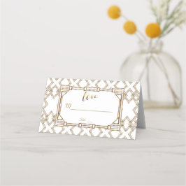 Cartão De Mesa Glam White Dourado Excelente Gatsby Wedding