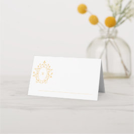 Cartão De Mesa Gold Monogram Event Card
