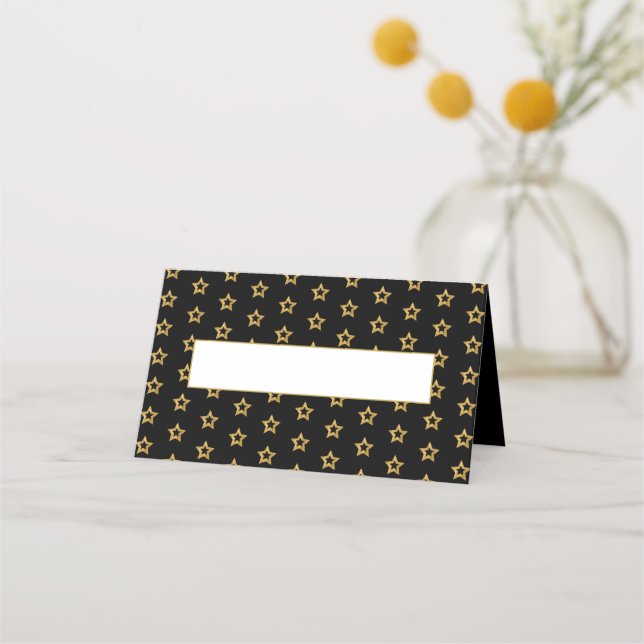 Cartão De Mesa Gold Stars (Frente)