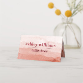 Cartão De Mesa Gradiente de aquarela e ramificação Japandi