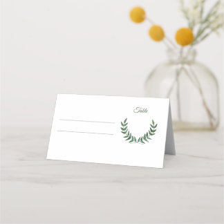 Cartão De Mesa Green Branches Place Cards