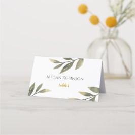 Cartão De Mesa Greenery Floral Wedding Play Card