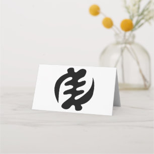 Cartão De Mesa Gye Nyame  Deus é o símbolo de Adinkra supremo