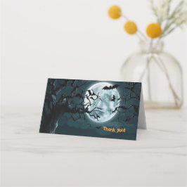 Cartão De Mesa Halloween Um Pequeno Chá de fraldas De Pumpkin Spo