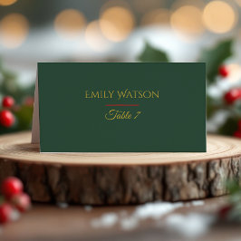 Cartão De Mesa Holiday Luxe Modern Christmas Place Card