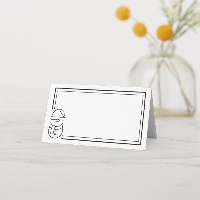 Cartão De Mesa Holiday Snowman (Frente)