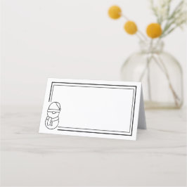 Cartão De Mesa Holiday Snowman