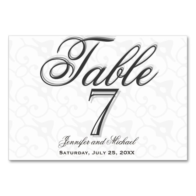 Cartão de mesa horizontal personalizado (Frente)