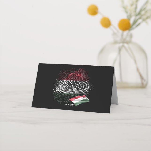 Cartão De Mesa Hungary flag (Frente)