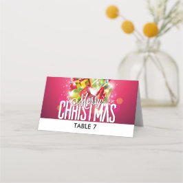 Cartão De Mesa Ilustração do Design gráfico de Natal Vermelho Mod