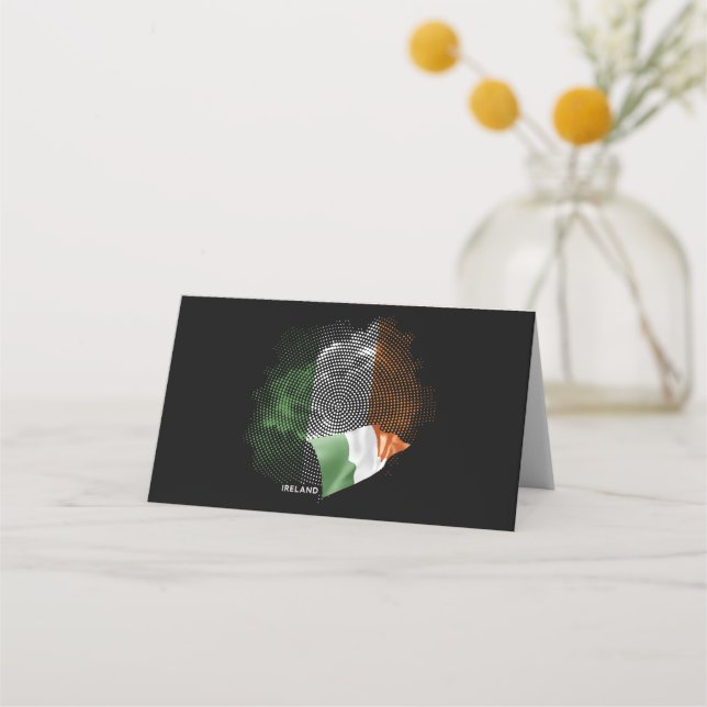 Cartão De Mesa Ireland flag (Frente)