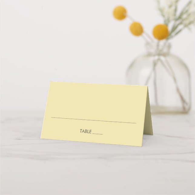 Cartão De Mesa Island Citrus Yellow Wedding Place Cards (Frente)