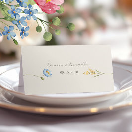 Cartão De Mesa Ivory Wildflower Wedding