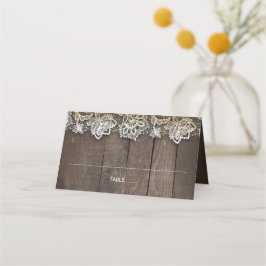 Cartão De Mesa Lace de madeira Mason Jar Luzes Russas