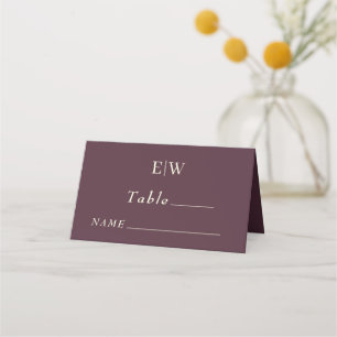 Cartão De Mesa Lacquer de Cereja Simples Elegante, Casamento Mono