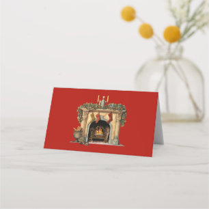 Cartão De Mesa Lareira Vitoriana Cozy