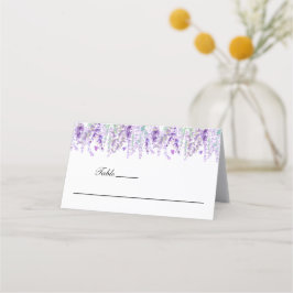Cartão De Mesa Lavanda Floral Botânica Casamento Elegante