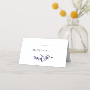 Cartão De Mesa Lavanda Floral Elegante